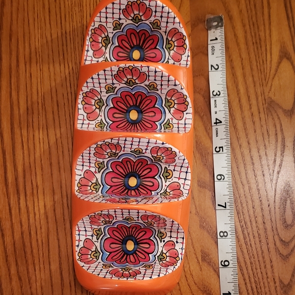 Nicole Miller taco holder, orange floral - Picture 6 of 6